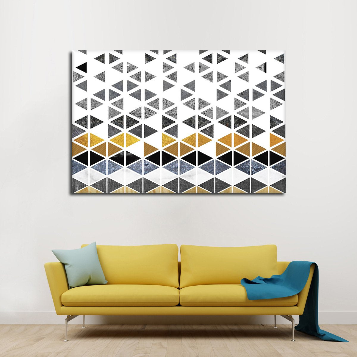 Triangle Geo Multi Panel Canvas Wall Art