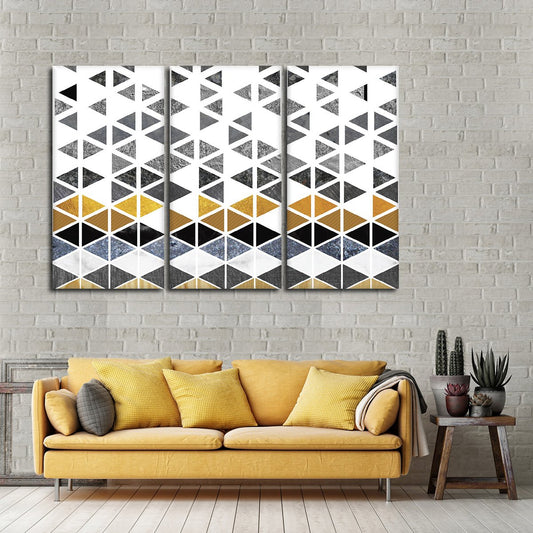 Triangle Geo Multi Panel Canvas Wall Art