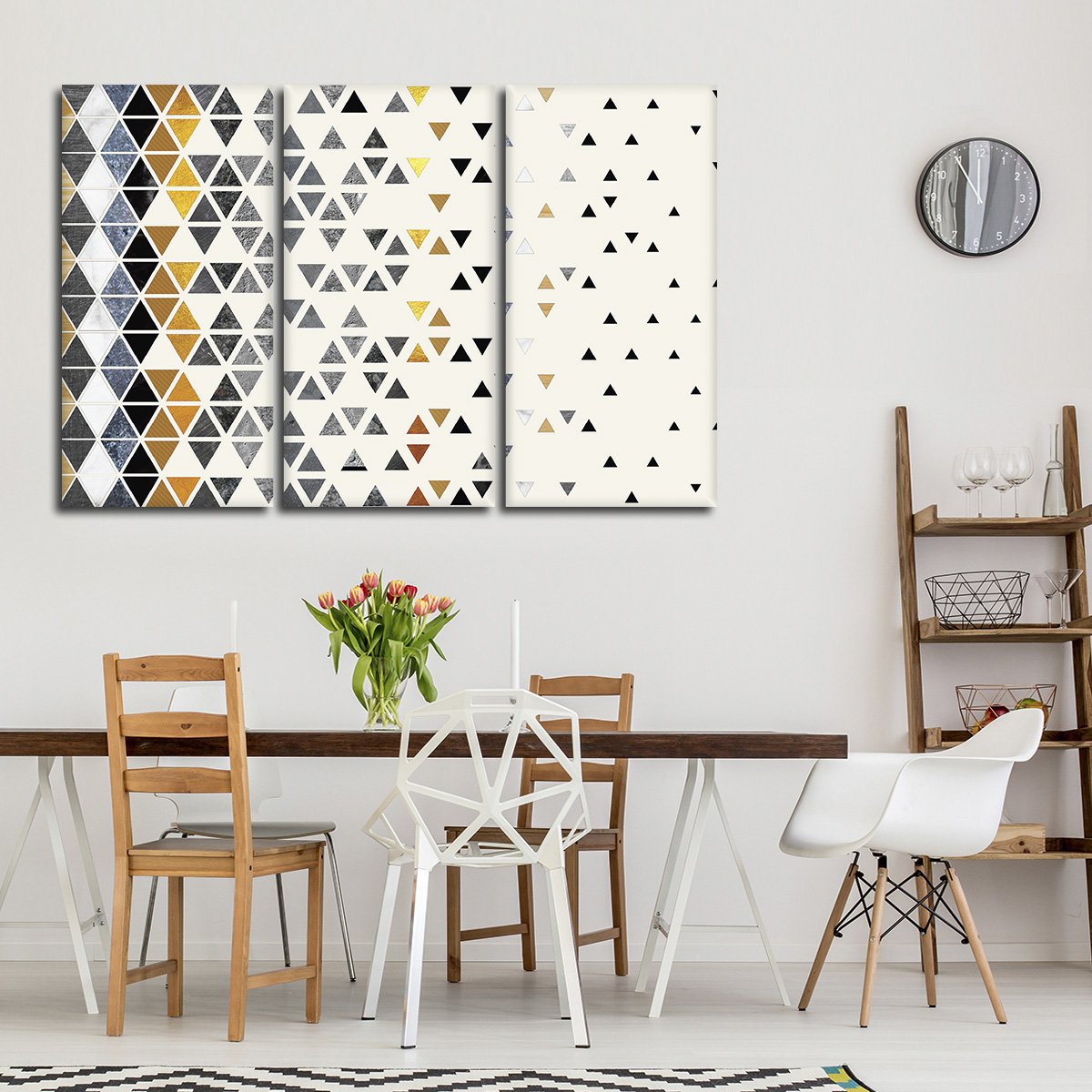 Triangle Madness Multi Panel Canvas Wall Art