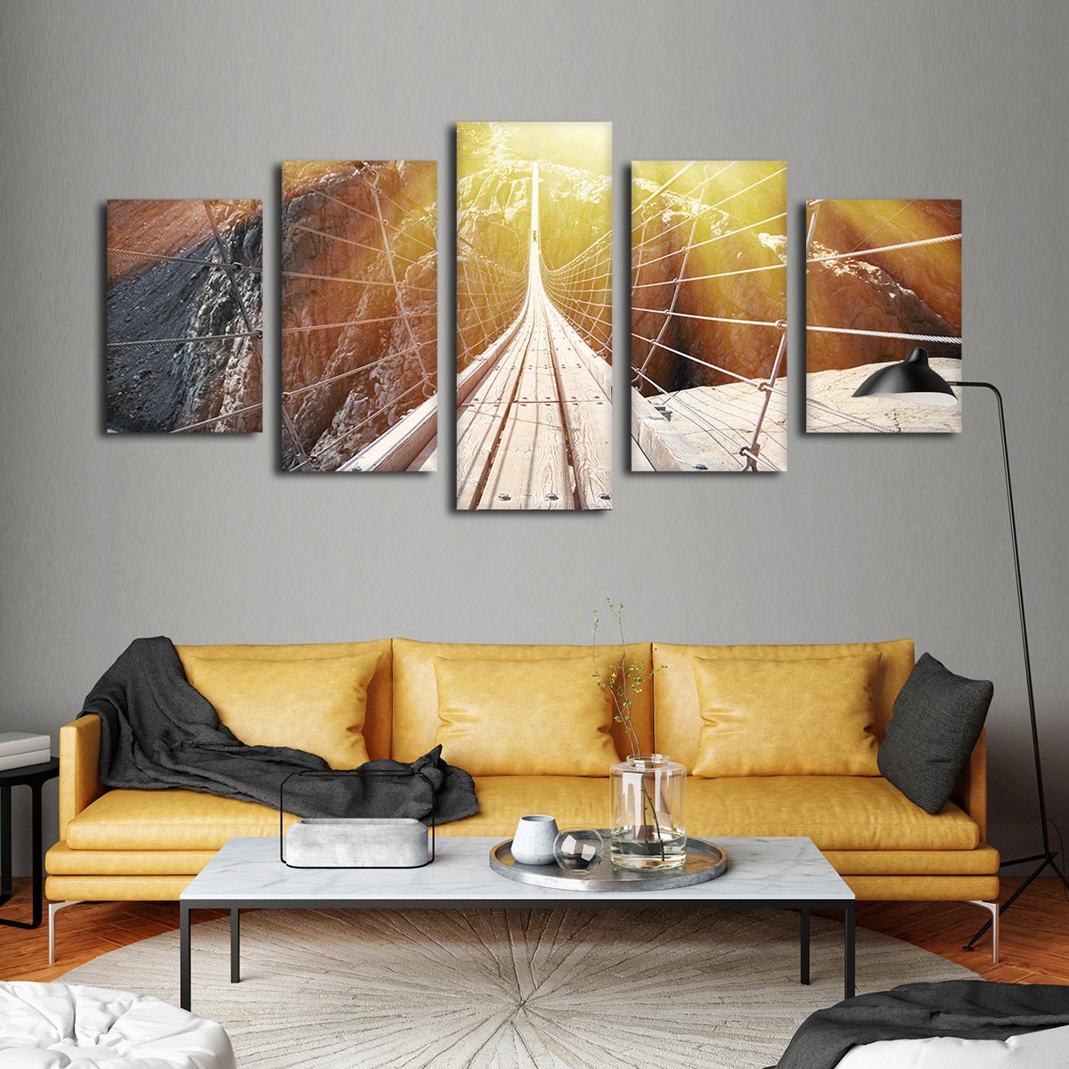 Trift Bridge Multi Panel Canvas Wall Art