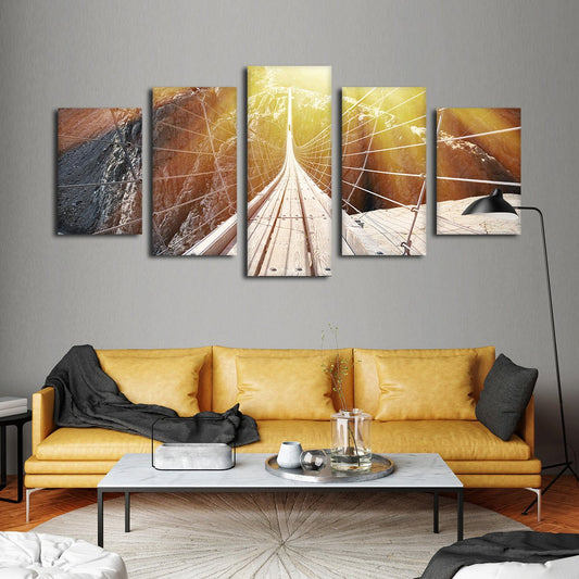 Trift Bridge Multi Panel Canvas Wall Art