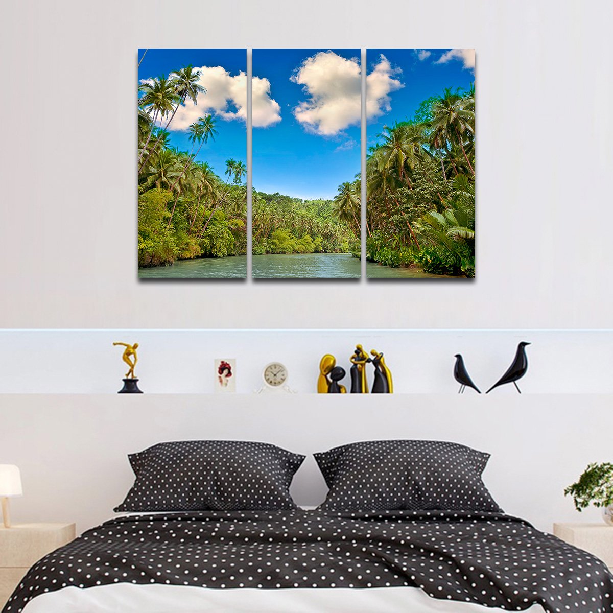 Tropical River Multi Panel Canvas Wall Art