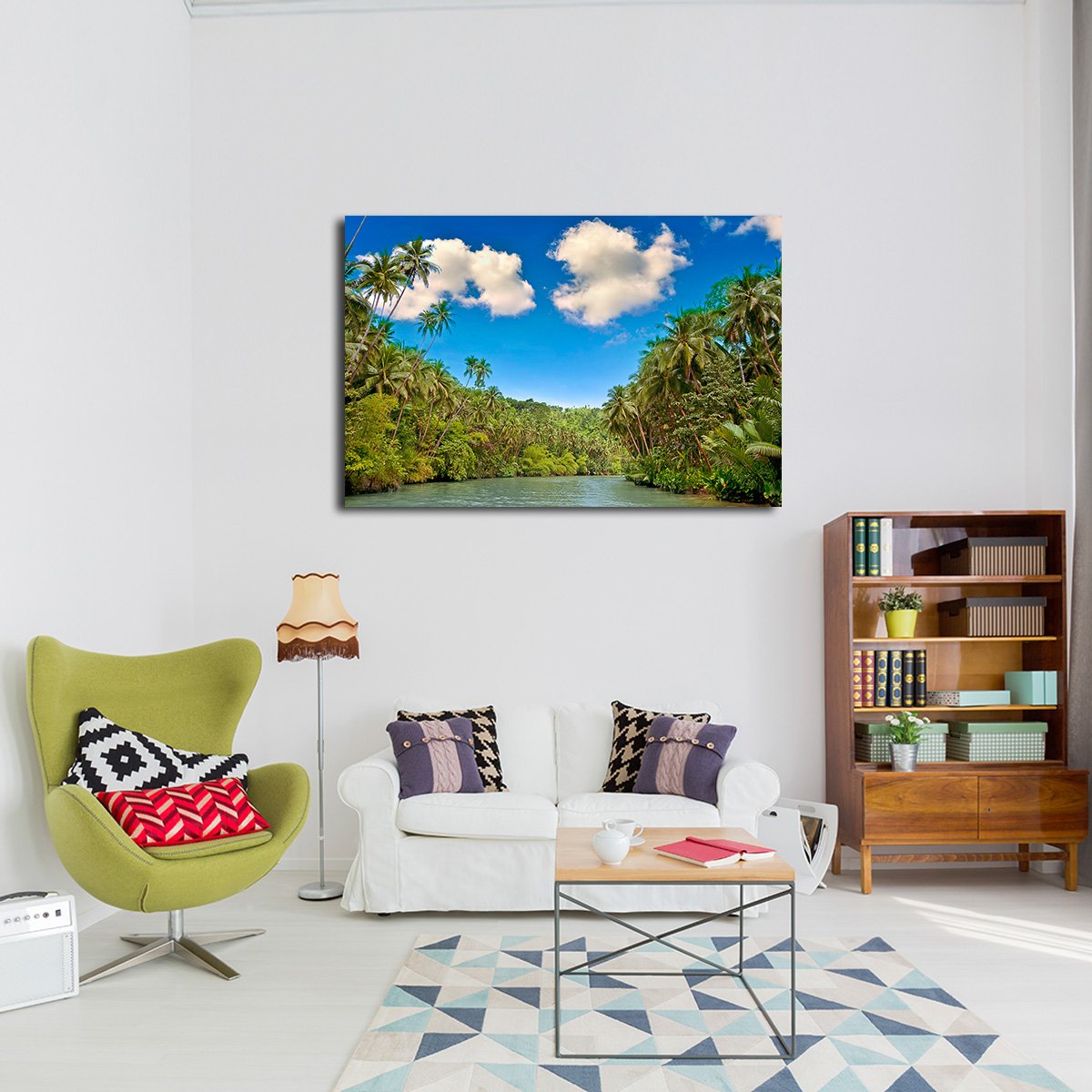 Tropical River Multi Panel Canvas Wall Art