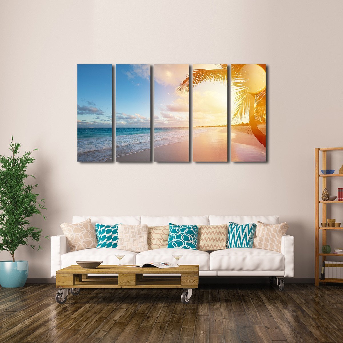 Tropical Haven Multi Panel Canvas Wall Art