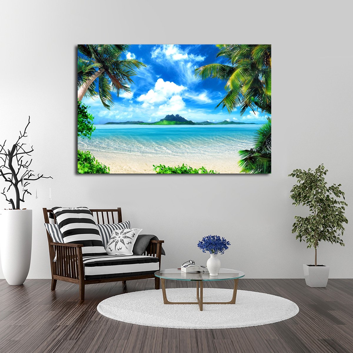 Tropical Island Multi Panel Canvas Wall Art