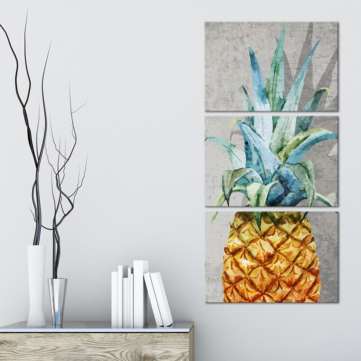 Tropical Pineapple Multi Panel Canvas Wall Art
