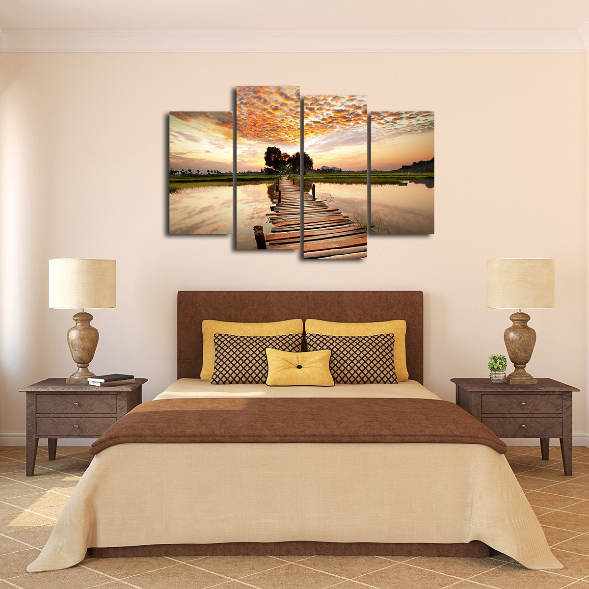 Tropical Walkway Multi Panel Canvas Wall Art