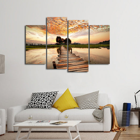 Tropical Walkway Multi Panel Canvas Wall Art