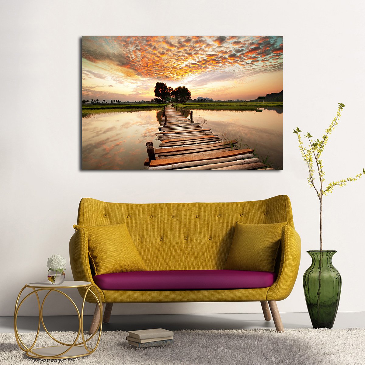 Tropical Walkway Multi Panel Canvas Wall Art