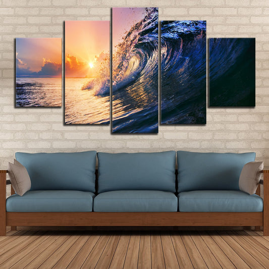 Tropical Wave Multi Panel Canvas Wall Art