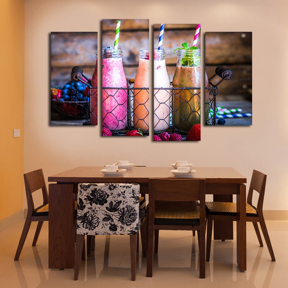 Tropical Smoothies Multi Panel Canvas Wall Art