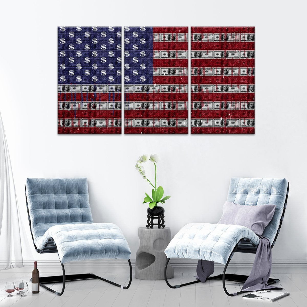 USD Flag Multi Panel Canvas Wall Art