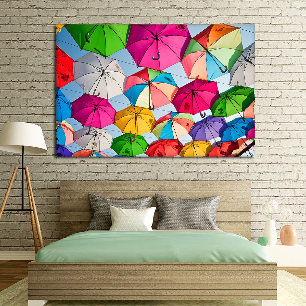 Umbrella Sky Multi Panel Canvas Wall Art