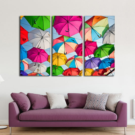 Umbrella Sky Multi Panel Canvas Wall Art