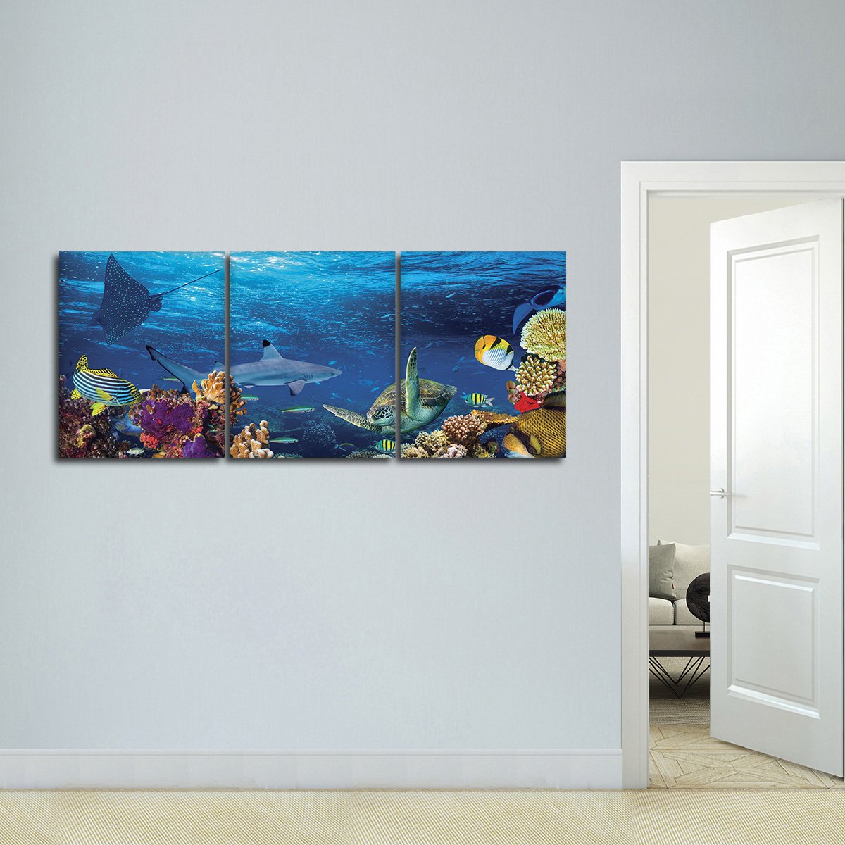 Underwater World Multi Panel Canvas Wall Art