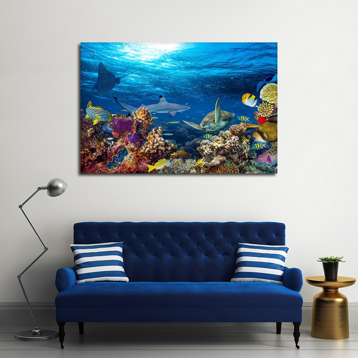 Underwater World Multi Panel Canvas Wall Art