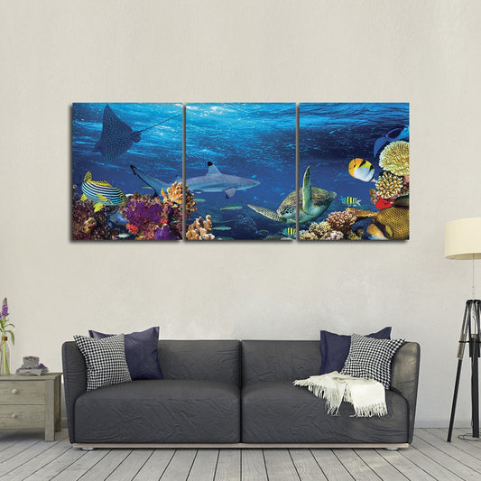 Underwater World Multi Panel Canvas Wall Art