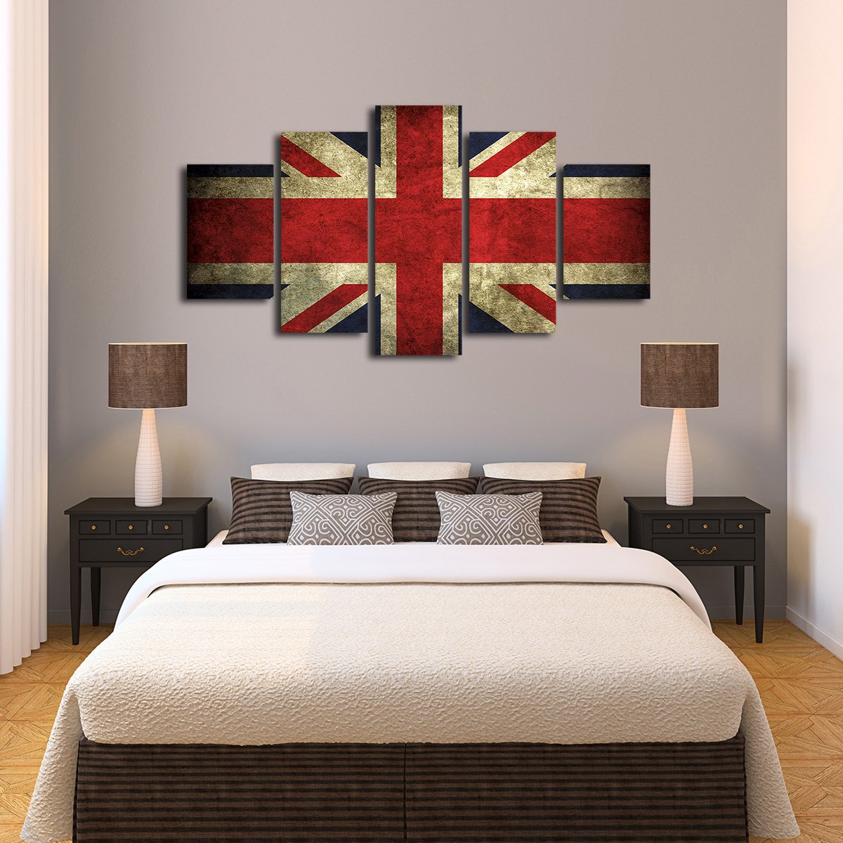United Kingdom Flag Multi Panel Canvas Wall Art