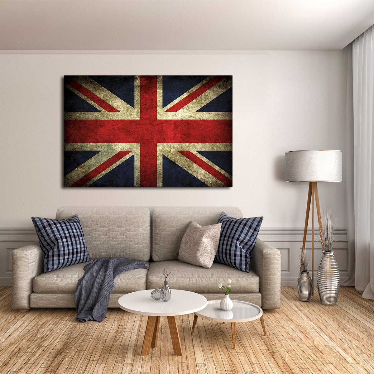 United Kingdom Flag Multi Panel Canvas Wall Art