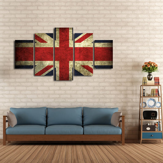 United Kingdom Flag Multi Panel Canvas Wall Art