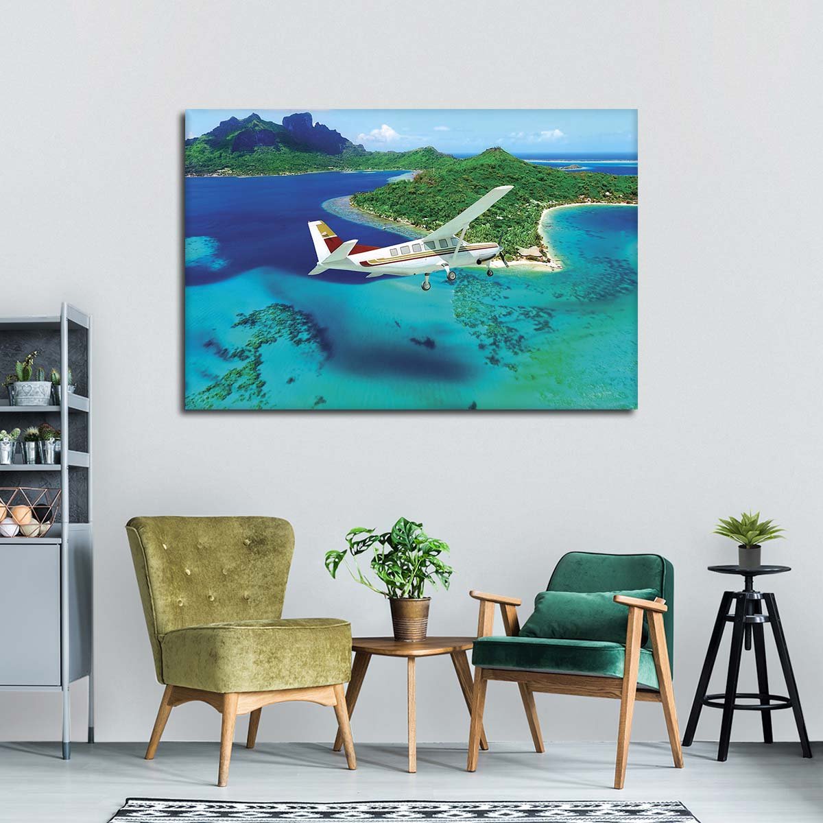 Vacation in Bora Bora Multi Panel Canvas Wall Art