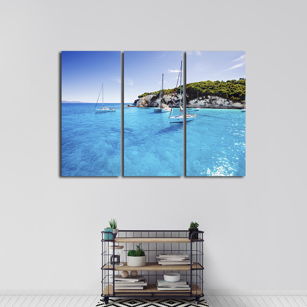 Vacation in Greece Multi Panel Canvas Wall Art