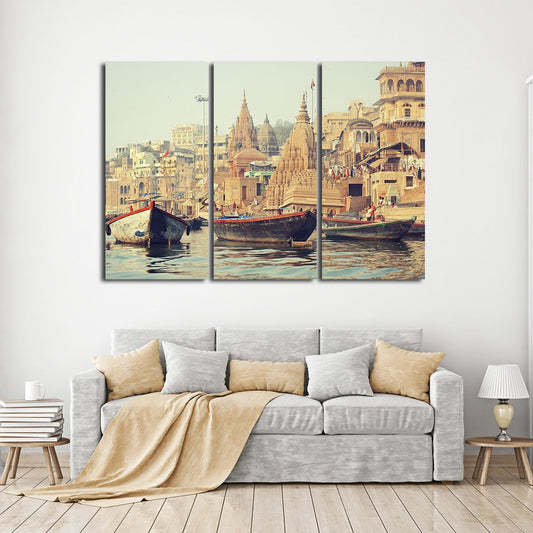 Varanasi Multi Panel Canvas Wall Art