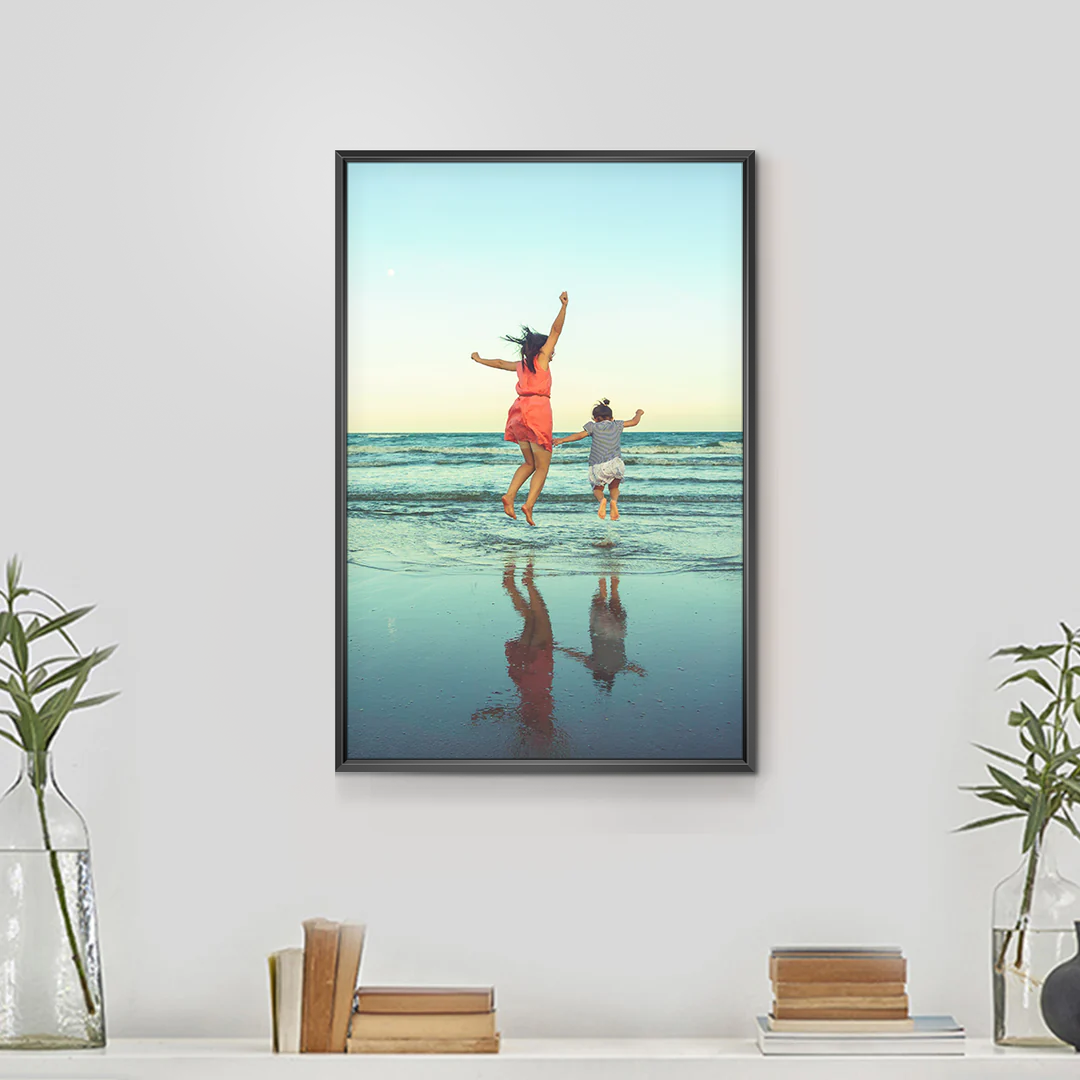 Vertical - Framed Canvas Black