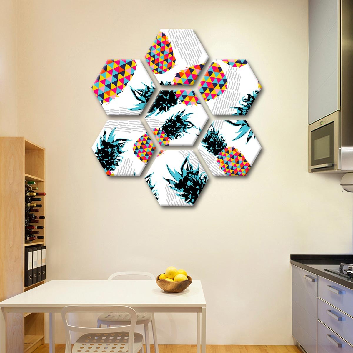 Vibrant Pineapples Multi Panel Canvas Wall Art