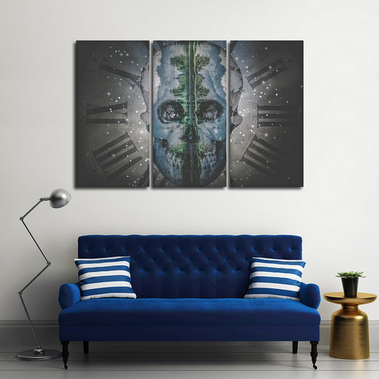 Vibrant Skull Multi Panel Canvas Wall Art