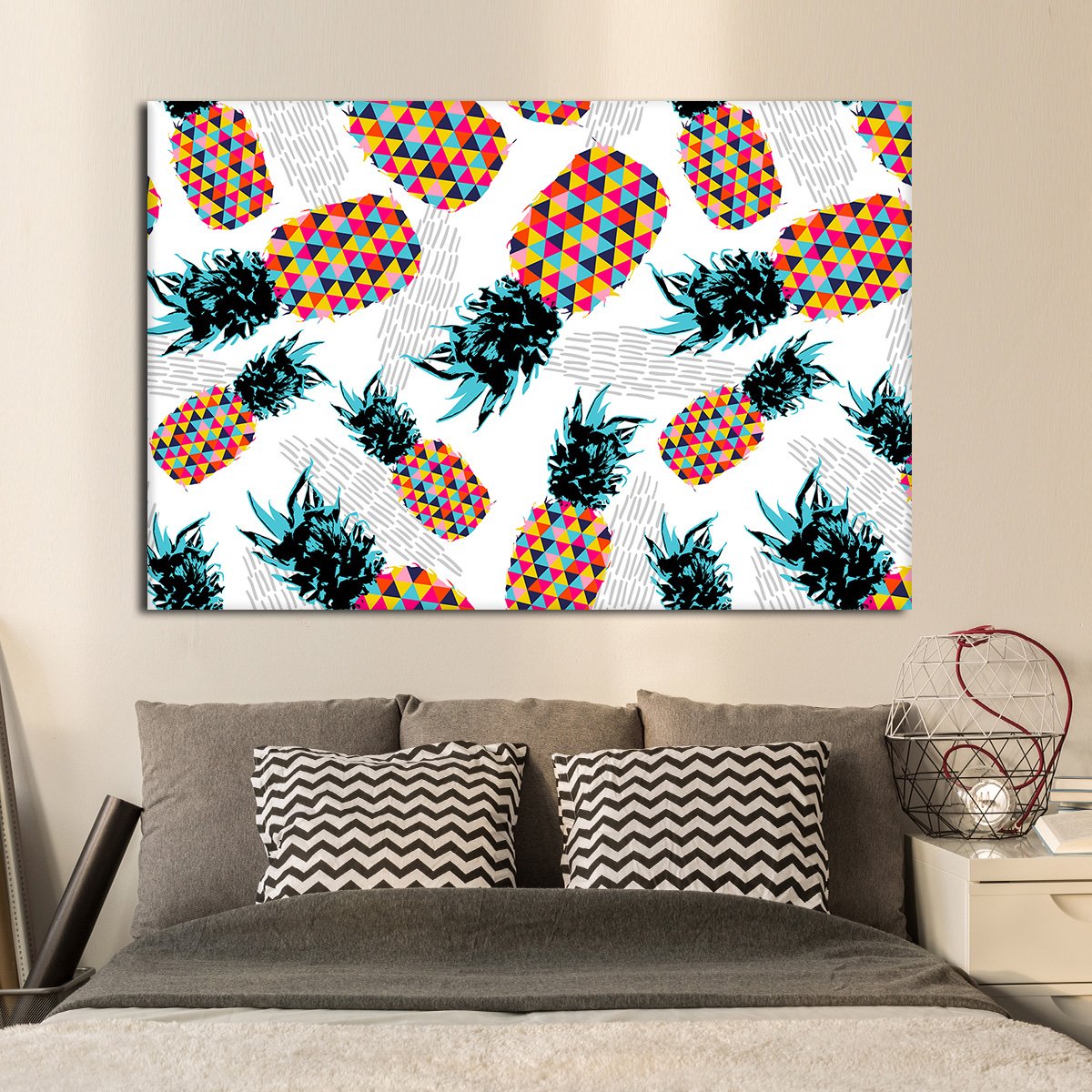 Vibrant Pineapples Multi Panel Canvas Wall Art