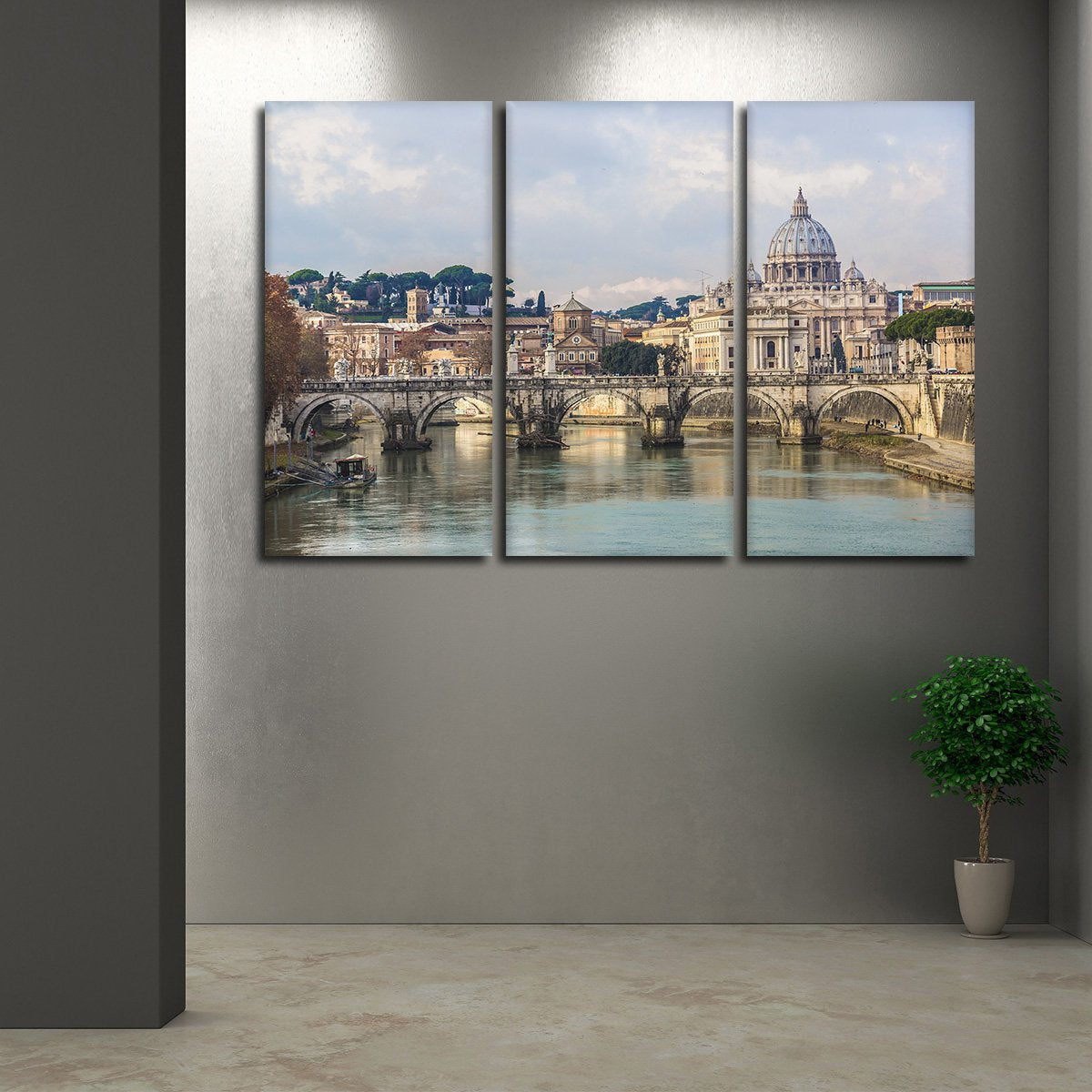 View Of Basilica Multi Panel Canvas Wall Art