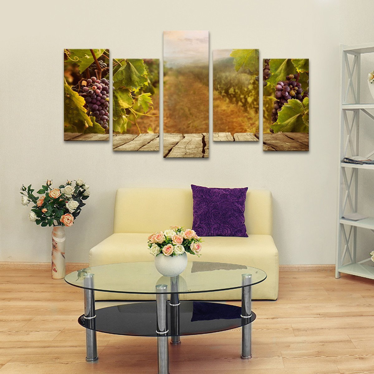 Vineyard Multi Panel Canvas Wall Art