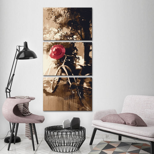 Vintage Bicycle Multi Panel Canvas Wall Art