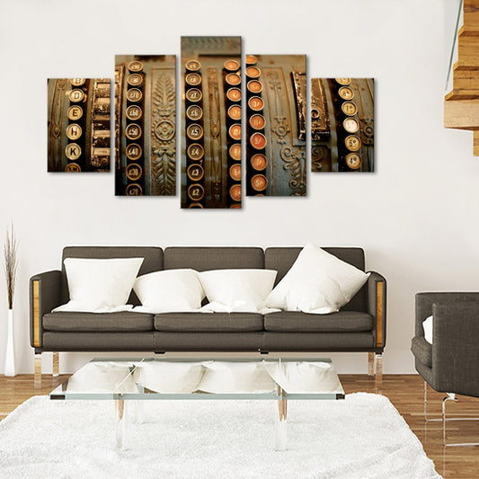 Vintage Cash Register Multi Panel Canvas Wall Art