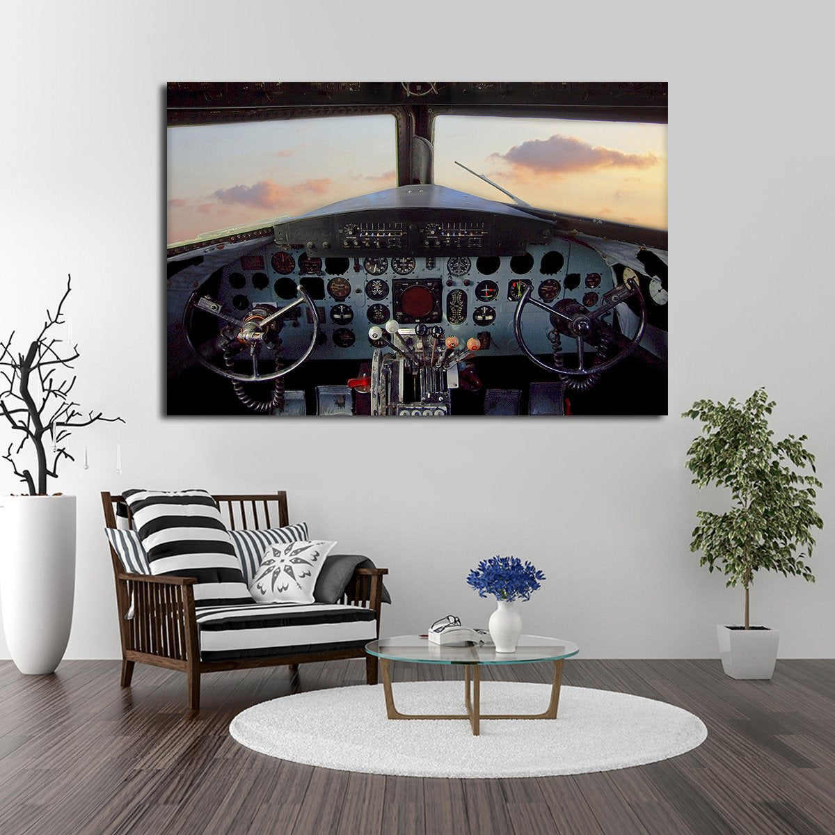 Vintage Cockpit Multi Panel Canvas Wall Art
