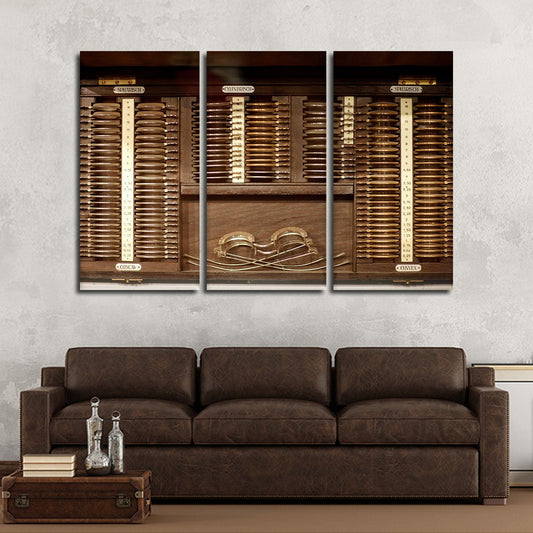 Vintage Optometry Multi Panel Canvas Wall Art