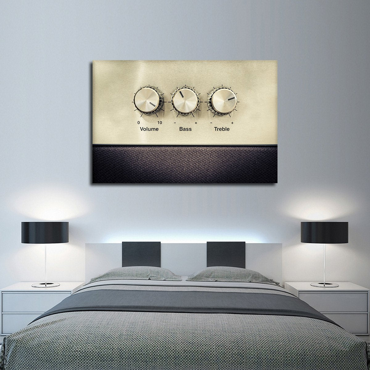 Vintage Sound Controls Multi Panel Canvas Wall Art