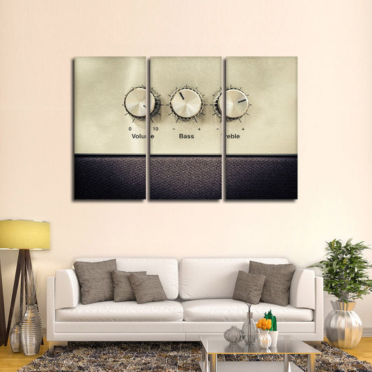 Vintage Sound Controls Multi Panel Canvas Wall Art
