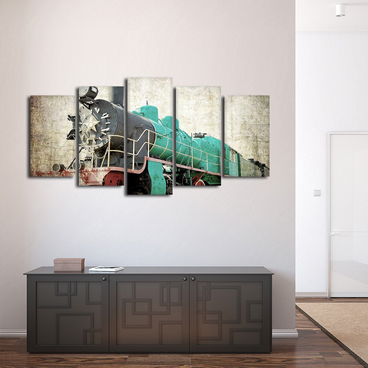 Vintage Train Multi Panel Canvas Wall Art