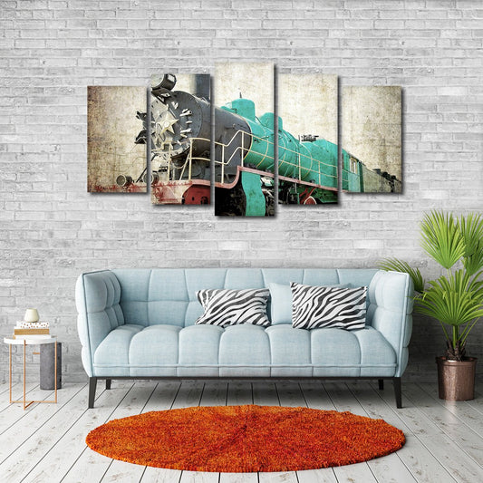 Vintage Train Multi Panel Canvas Wall Art