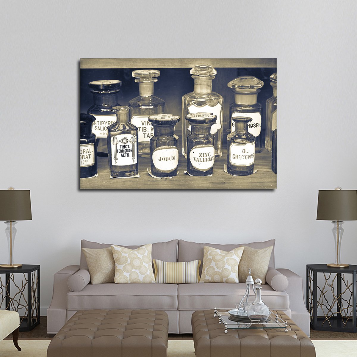 Vintage Pharmacy Multi Panel Canvas Wall Art