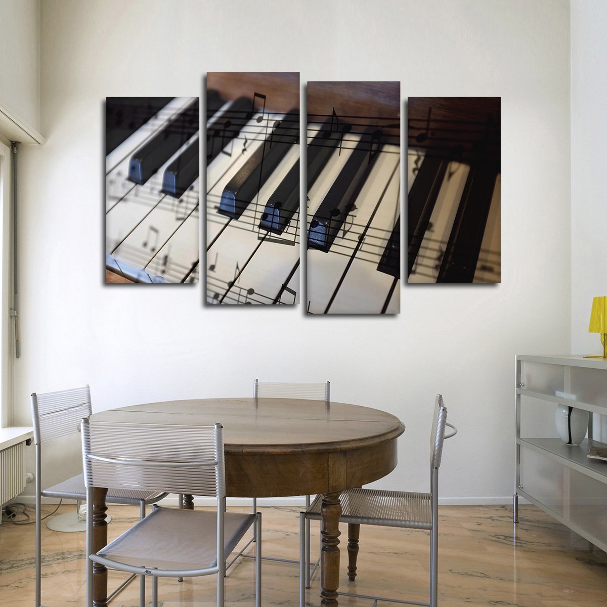 Vintage Piano Keys Multi Panel Canvas Wall Art