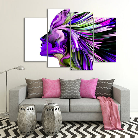 Violet Profile Colors Multi Panel Canvas Wall Art