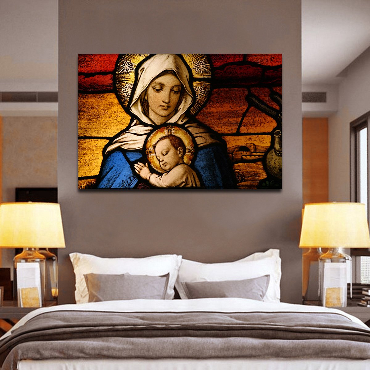 Virgin Mary Multi Panel Canvas Wall Art