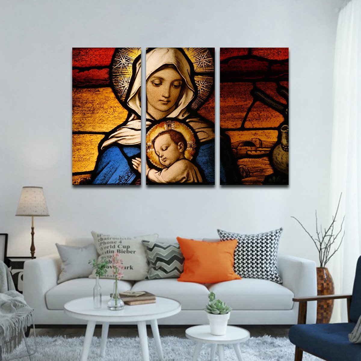 Virgin Mary Multi Panel Canvas Wall Art