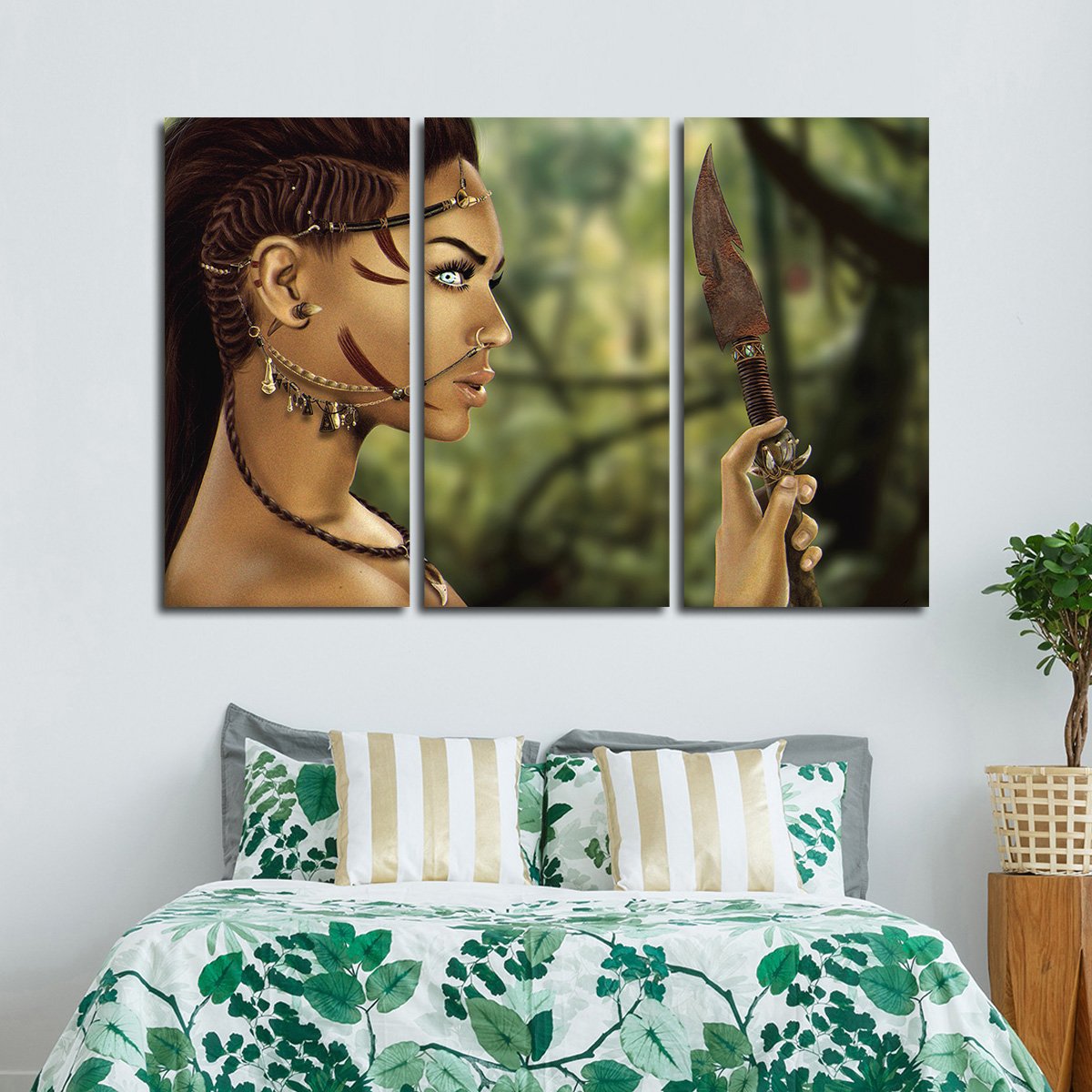 Warrior Woman Multi Panel Canvas Wall Art