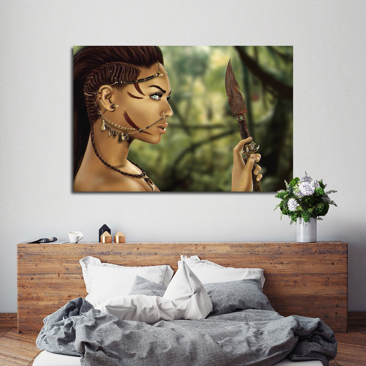 Warrior Woman Multi Panel Canvas Wall Art