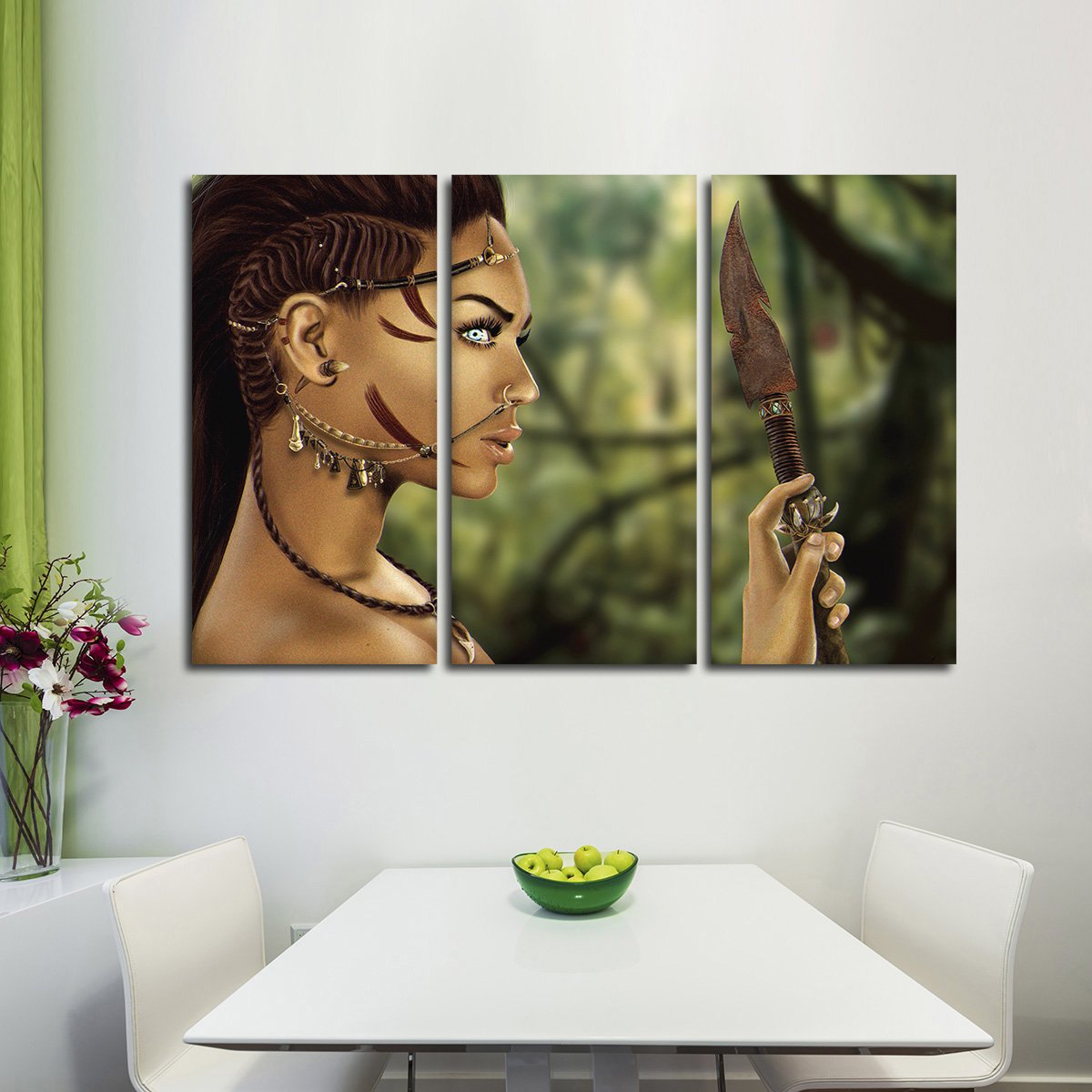 Warrior Woman Multi Panel Canvas Wall Art