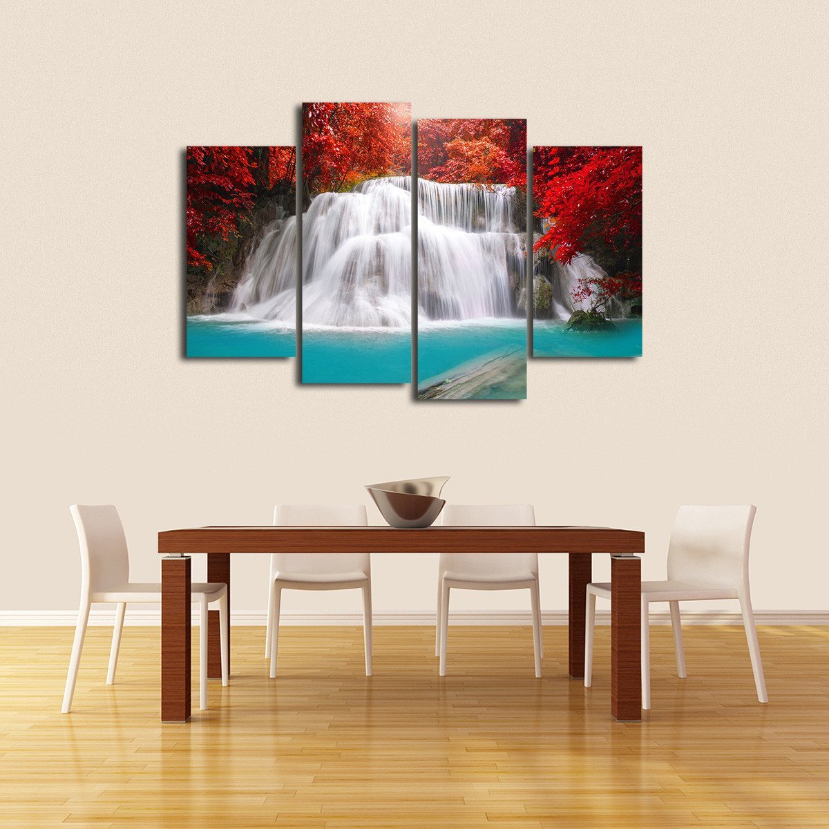 Waterfall in Thailand Multi Panel Canvas Wall Art